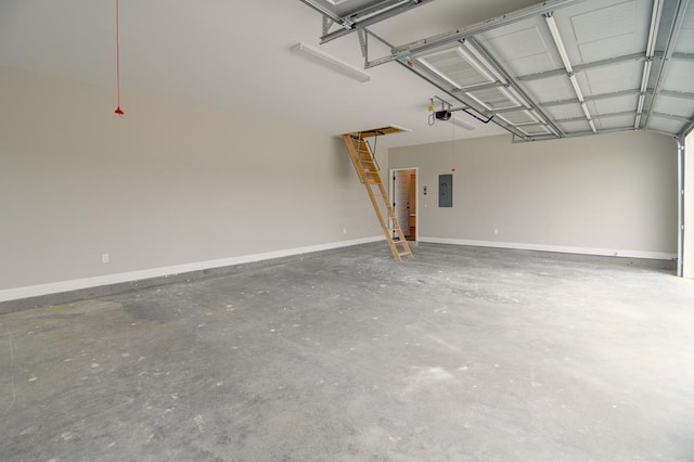 3039 Mary Powell Way, Hahira, GA 31632 - garage with electric panel, a garage door opener, and baseboards