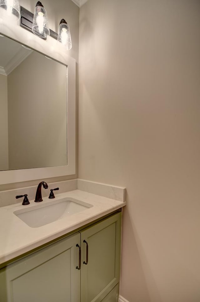3039 Mary Powell Way, Hahira, GA 31632 - bathroom with crown molding and vanity