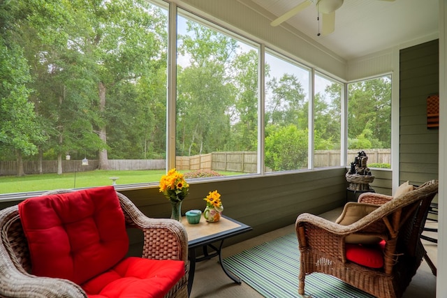 5080 Carlton Ridge Cir, Hahira, GA 31632 - sunroom / solarium with a ceiling fan