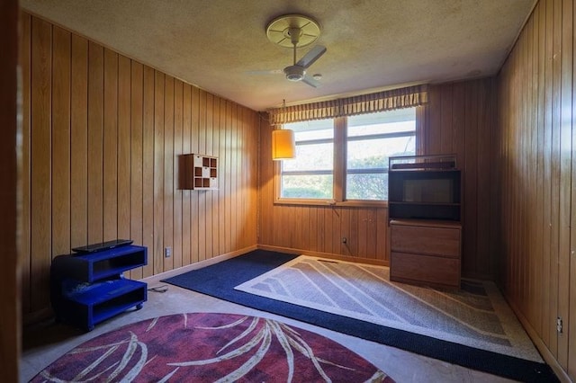 1614 N Patterson St, Valdosta, GA 31602 - interior space with wooden walls and a textured ceiling