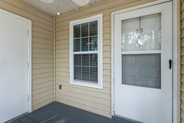 view of doorway to property