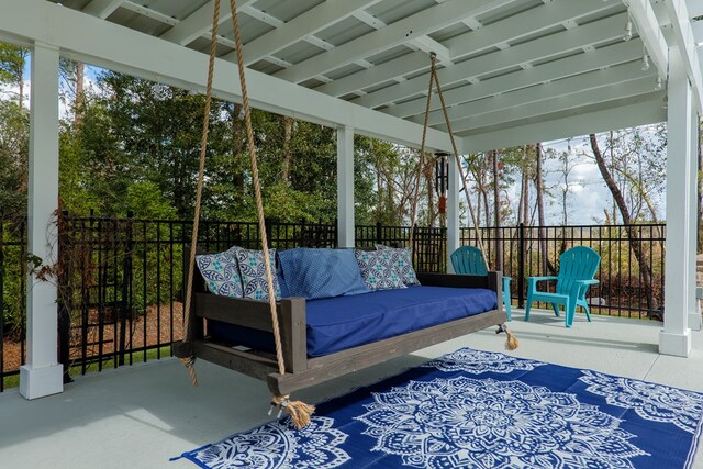 view of sunroom