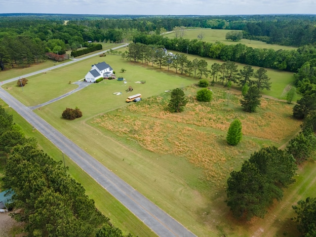 drone / aerial view featuring a rural view