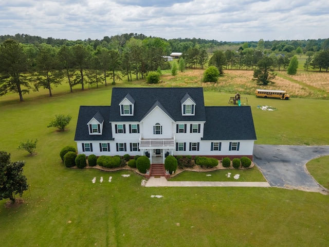 drone / aerial view featuring a rural view