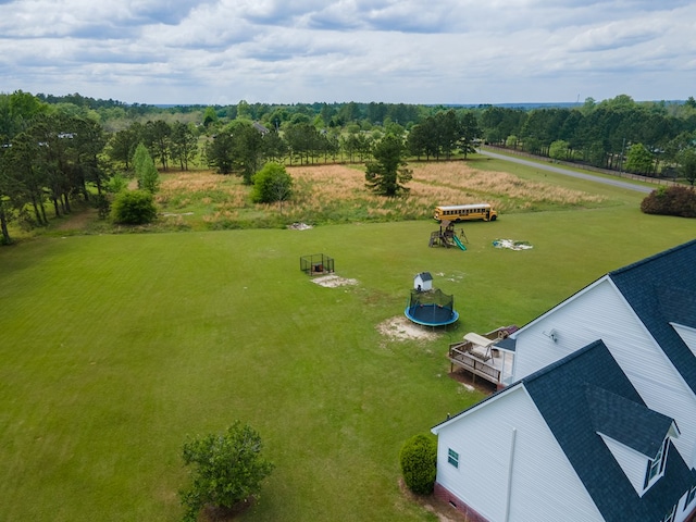 aerial view with a rural view