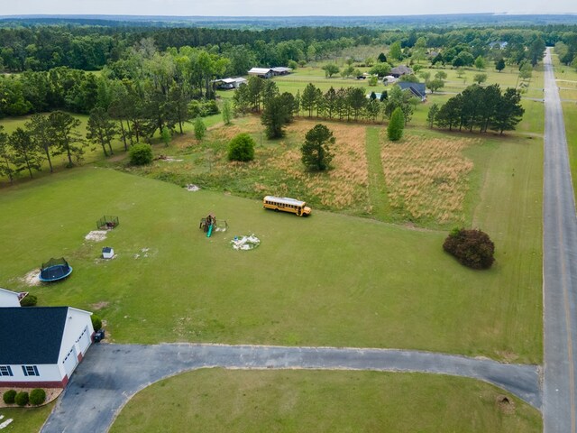 bird's eye view featuring a rural view