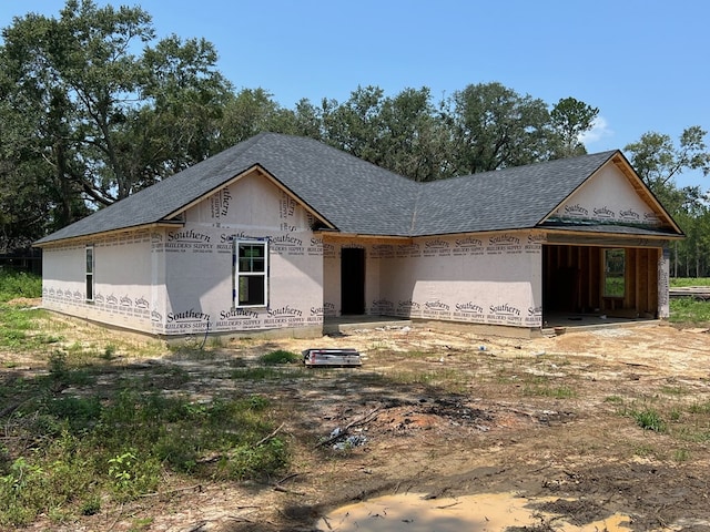 view of unfinished property