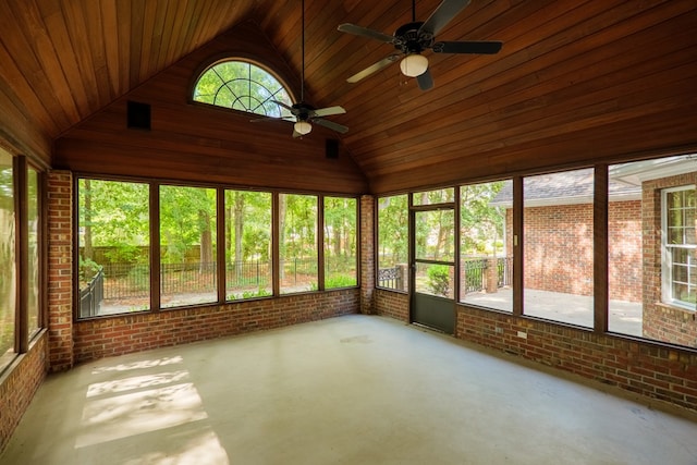 4849 Oak Arbor Dr, Valdosta, GA 31602 - unfurnished sunroom with lofted ceiling and ceiling fan
