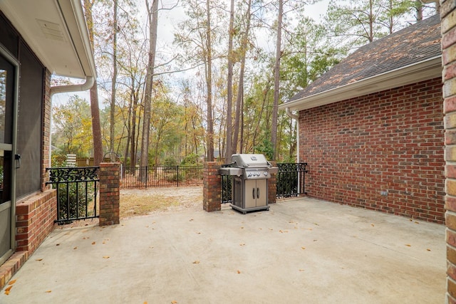 view of patio / terrace featuring area for grilling