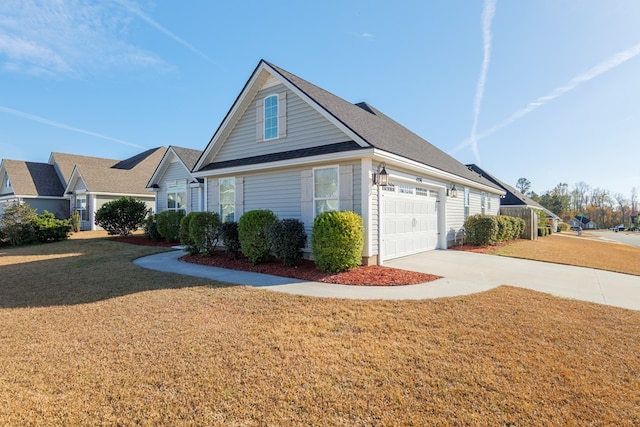 view of home's exterior featuring a lawn