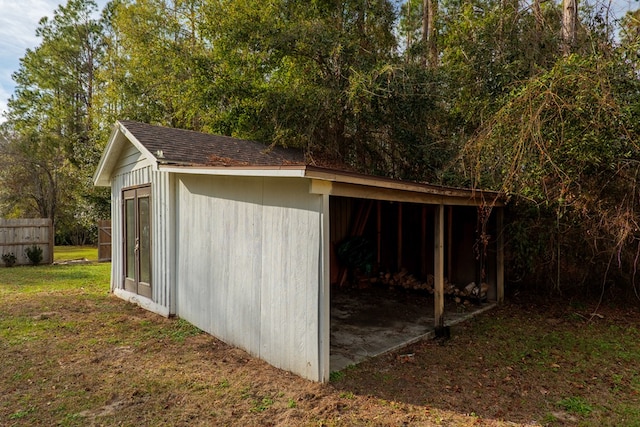 view of outbuilding featuring an outdoor structure