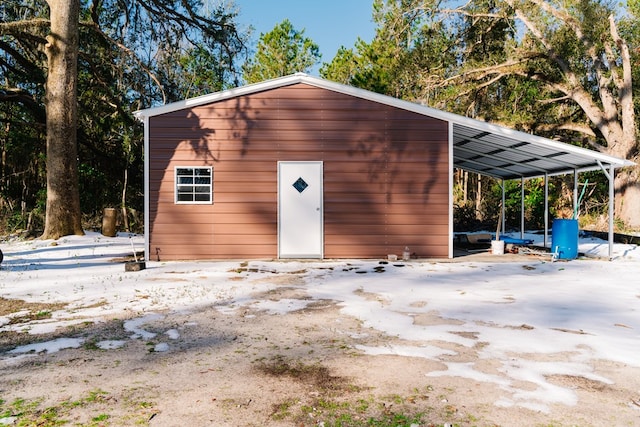 view of outdoor structure featuring a carport