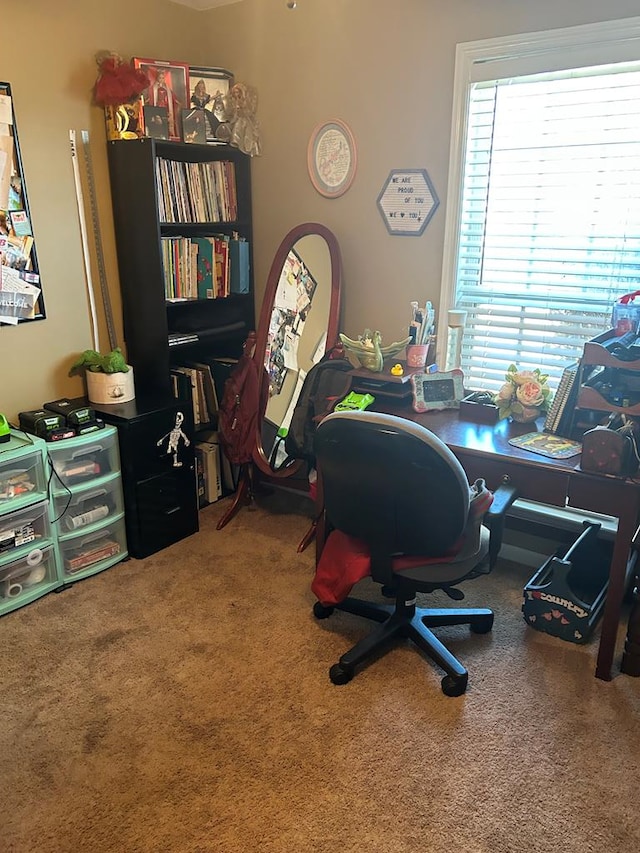 view of carpeted office