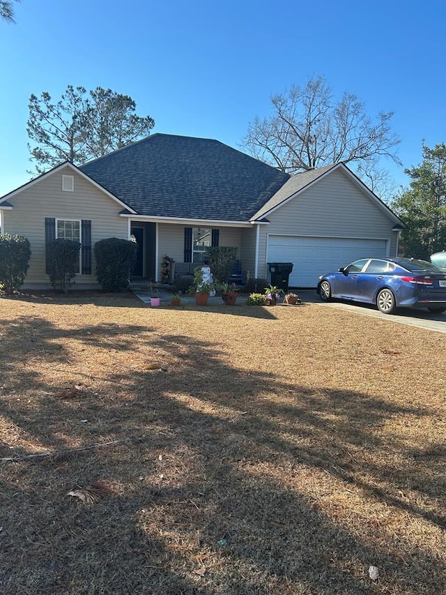 ranch-style home with a garage