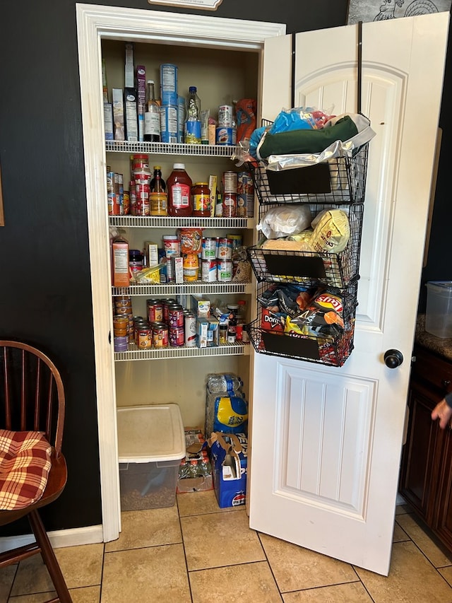 view of pantry