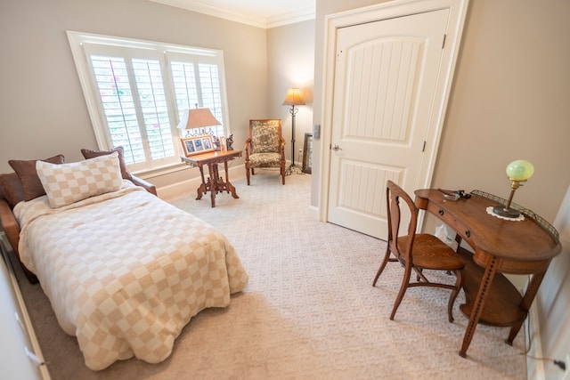 4059 Live Oaks Cir, Valdosta, GA 31601 - bedroom with crown molding and light carpet