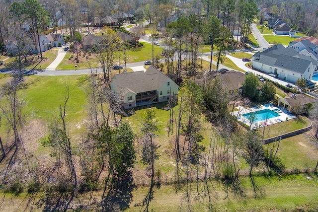 aerial view featuring a residential view