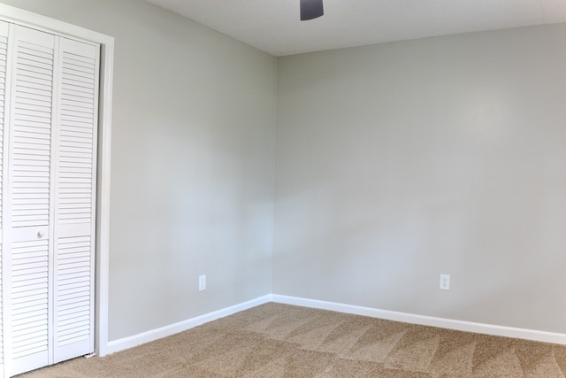 4604 Pinebrook Dr, Lake Park, GA 31636 - unfurnished bedroom featuring carpet flooring, a closet, and a ceiling fan