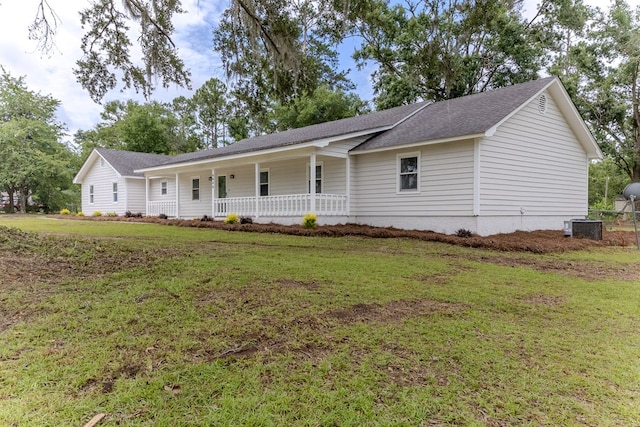 4604 Pinebrook Dr, Lake Park, GA 31636 - ranch-style home featuring a porch, a front yard, and roof with shingles