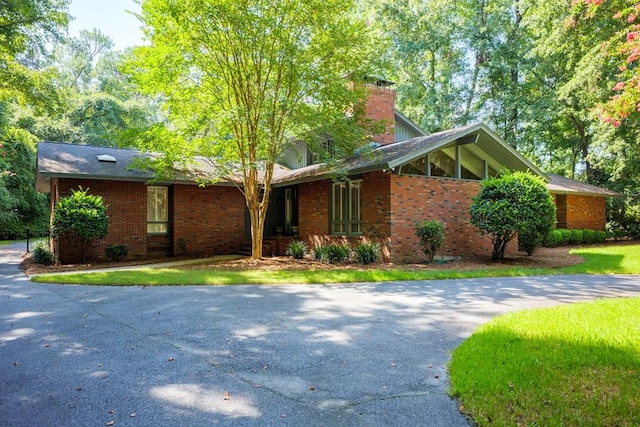 view of single story home