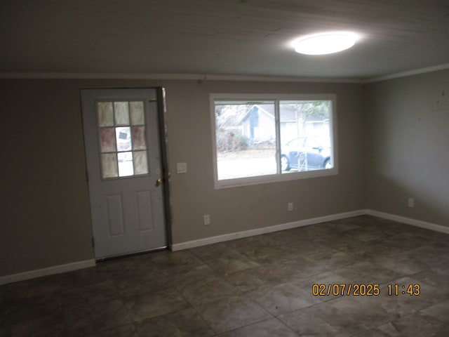 entrance foyer with ornamental molding