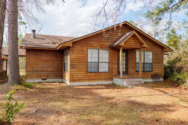 view of log-style house