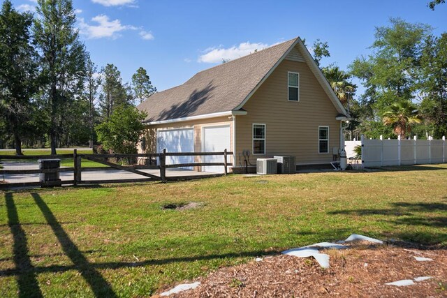 5527 School House Pond Rd, Lake Park, GA 31636 - view of home's exterior with central AC unit and a garage