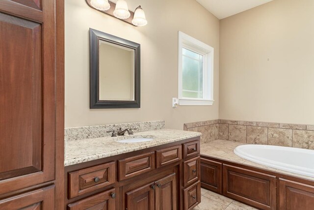 5527 School House Pond Rd, Lake Park, GA 31636 - full bath with vanity, a bath, and tile patterned floors