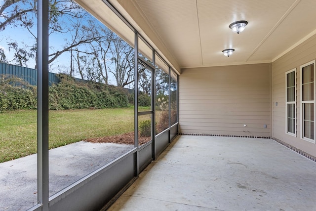 view of sunroom / solarium