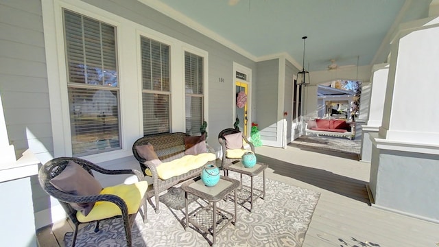 view of patio with covered porch