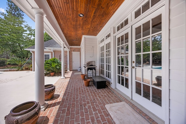 4155 Quail Run Cir, Valdosta, GA 31601 - view of patio / terrace with french doors and a grill