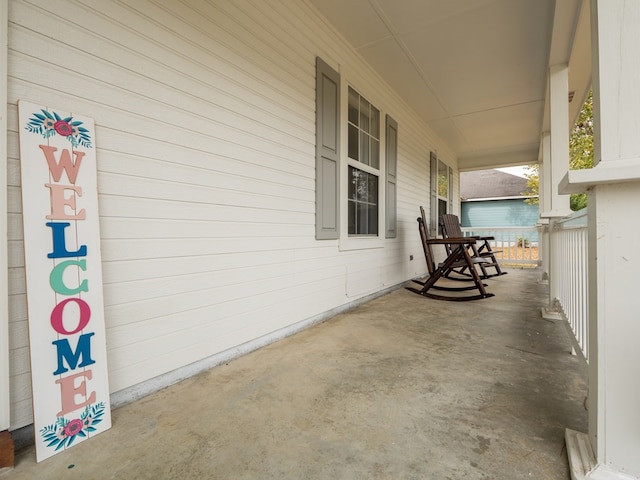 view of patio with covered porch