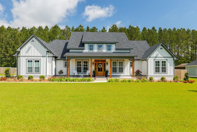 3024 Mary Powell Way, Hahira, GA 31632 - modern farmhouse with board and batten siding, a shingled roof, and a porch
