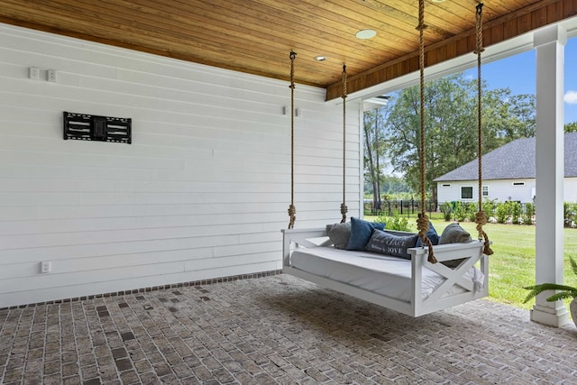 view of patio / terrace featuring an outdoor living space