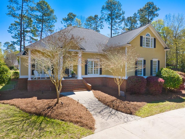 view of front of house with covered porch