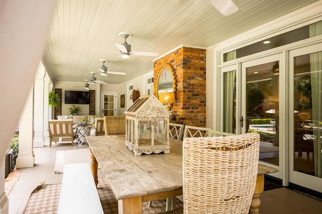 793 Lake Laurie Dr, Valdosta, GA 31605 - view of patio / terrace featuring a ceiling fan