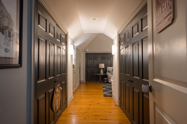 793 Lake Laurie Dr, Valdosta, GA 31605 - hall featuring light wood finished floors and vaulted ceiling