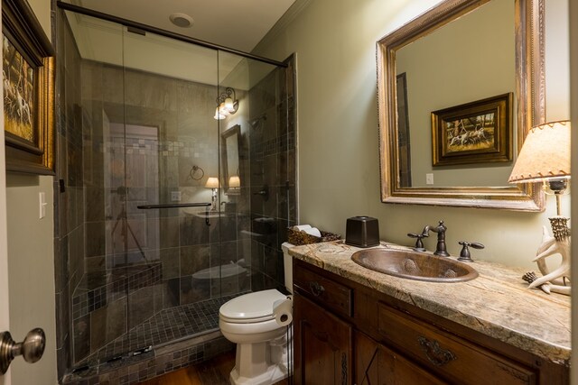 793 Lake Laurie Dr, Valdosta, GA 31605 - full bath featuring a shower stall, toilet, and vanity