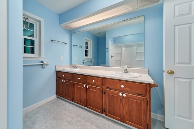 bathroom with vanity