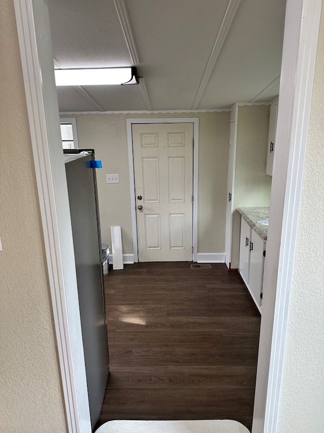 interior space featuring dark hardwood / wood-style floors