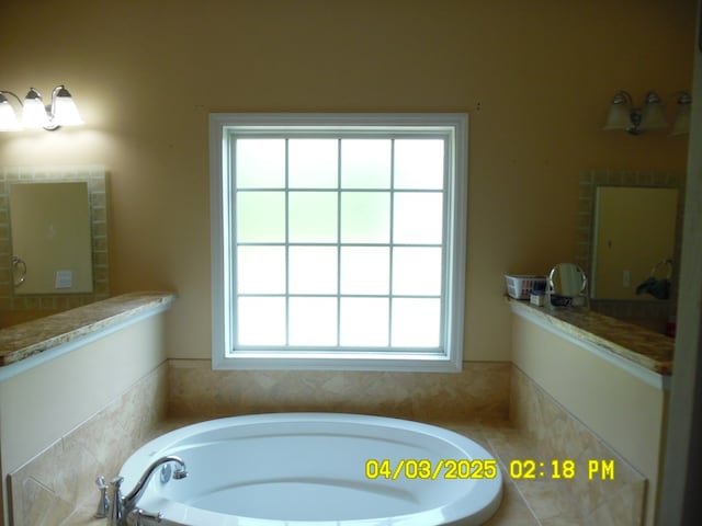 full bathroom featuring a bath