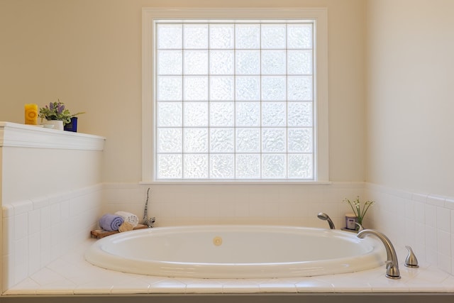 bathroom featuring a bath