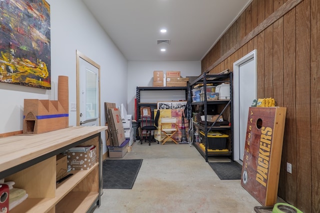 storage room featuring visible vents