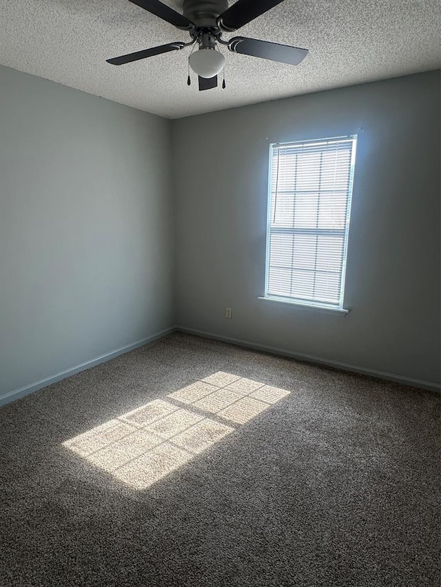 4193 Hamilton Cir, Valdosta, GA 31605 - spare room with carpet flooring, a ceiling fan, and a textured ceiling