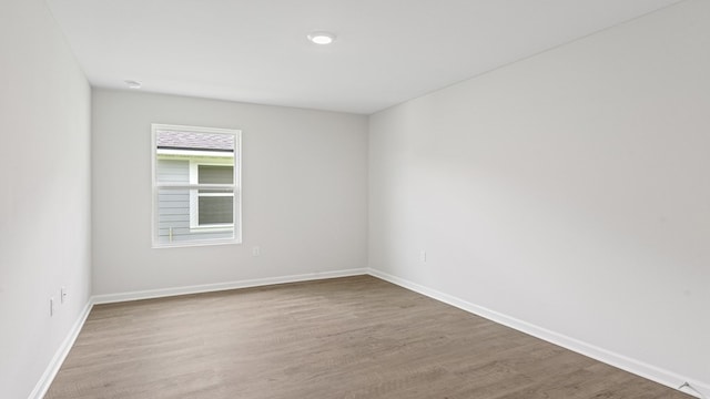 empty room featuring light hardwood / wood-style floors