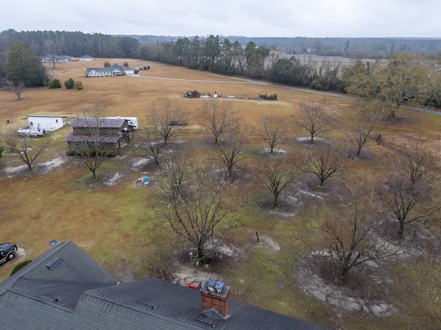 drone / aerial view featuring a rural view