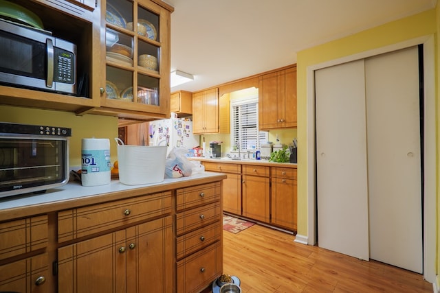 kitchen featuring light hardwood / wood-style flooring