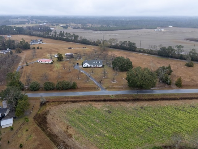 aerial view featuring a rural view