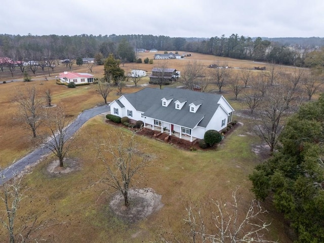 drone / aerial view featuring a rural view