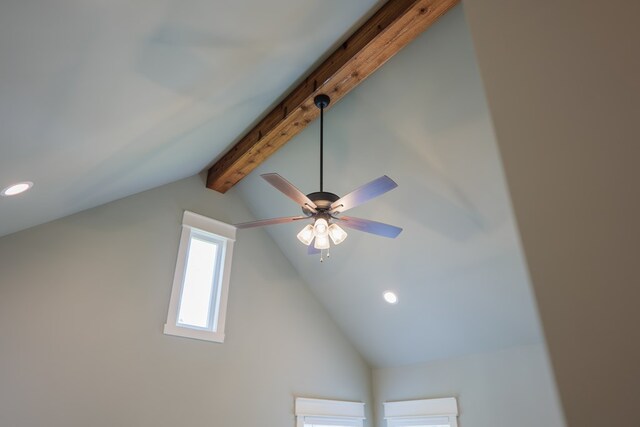 room details featuring beamed ceiling